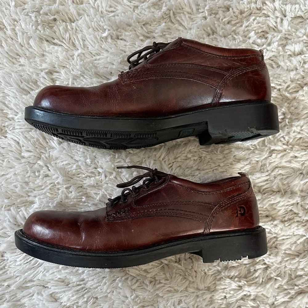 Dunham Ruggards Dark Brown Leather Waterproof Oxford Dress Men’s Shoes Sz 9.5 - Picture 7 of 10